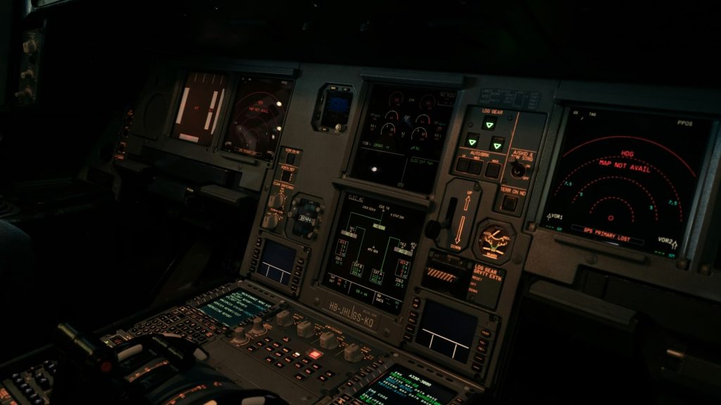 slika zrakoplovnih senzora u pilotskoj kabini